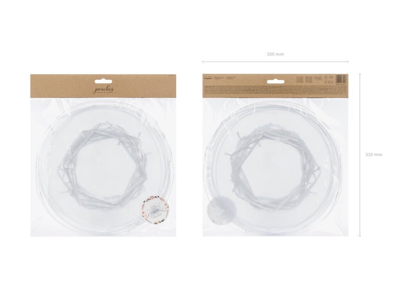 Organza Zakjes Wit 25cm 10st van Partydeco koop je bij Partywinkel