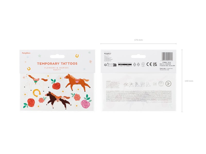 Paard Nep Tattoos van Partydeco koop je bij Partywinkel
