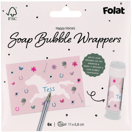 Paard Stickers Bellenblaas 6st van Folat koop je bij Partywinkel