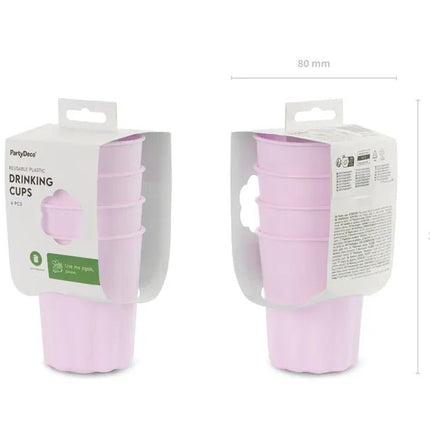 Paars Bekers Plastic 220ml 4st van Partydeco koop je bij Partywinkel