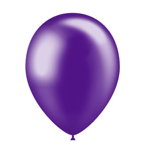 Paarse Ballonnen Metallic 25cm 10st - Partywinkel - 8436540892881