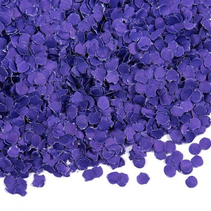 Paarse Confetti 1cm 100gr van WeFiesta koop je bij Partywinkel