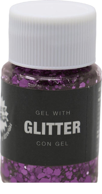 Paarse Glitter Gel 20g van Fiestas Guirca koop je bij Partywinkel