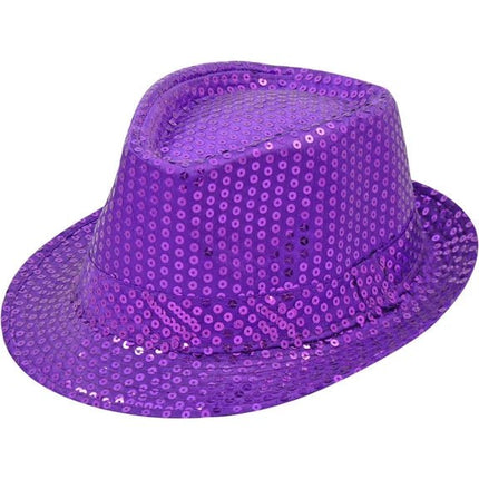 Paarse Hoed Glitters van VDV Benefit koop je bij Partywinkel