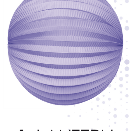 Paarse Lampion 25cm van WeFiesta koop je bij Partywinkel