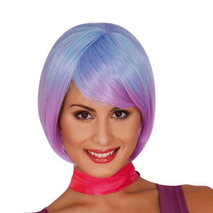 Paarse Pruik Kort Haar van Fiestas Guirca koop je bij Partywinkel