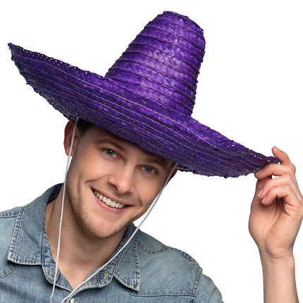 Paarse Sombrero 49cm van Boland koop je bij Partywinkel