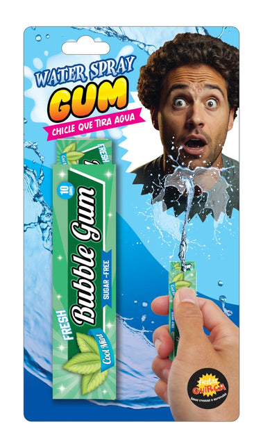 Pack of water - squirting gum. van Partywinkel koop je bij Partywinkel