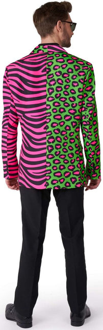 Panter Tijger Neon Blazer Heren Suitmeister van Suitmeister koop je bij Partywinkel