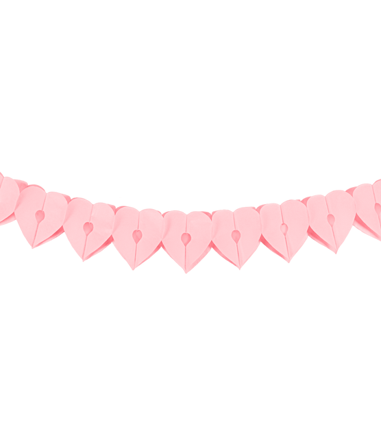 Guirnalda Corazón Rosa 6m