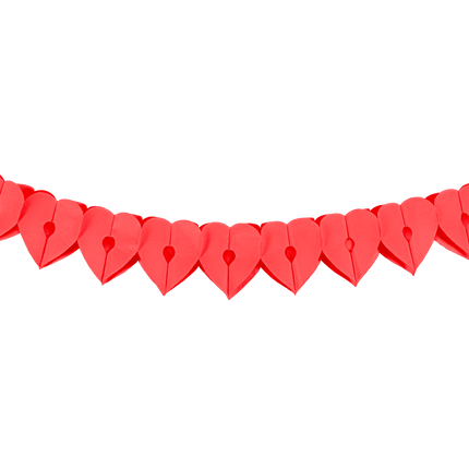 Guirnalda de papel - Corazón rojo