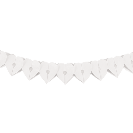 Guirnalda Corazón Blanco 6m