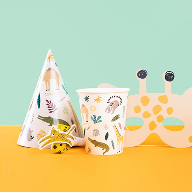 Papieren Bekers Dierentuin Dieren 250ml 6st van Folat koop je bij Partywinkel