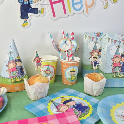 Papieren rietjes Fien & Teun 8st van Haza Witbaard koop je bij Partywinkel