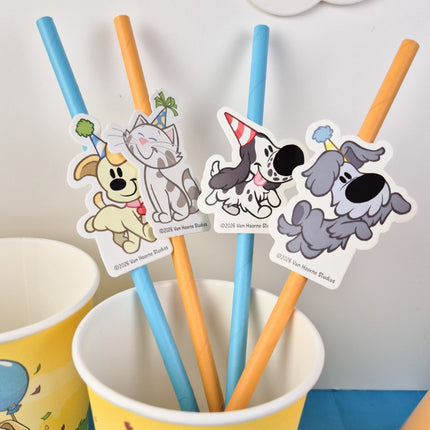 Pajitas de papel Woezel<tamp>Pip – 8 unidades</tamp>
