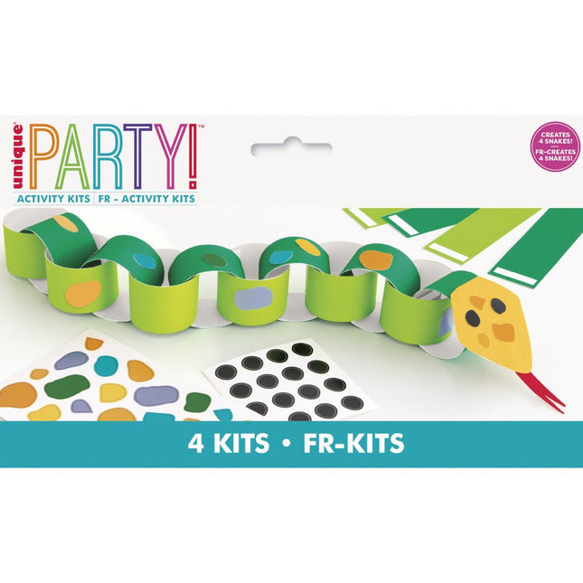 Papieren Slang Set Diy 4st van Unique koop je bij Partywinkel