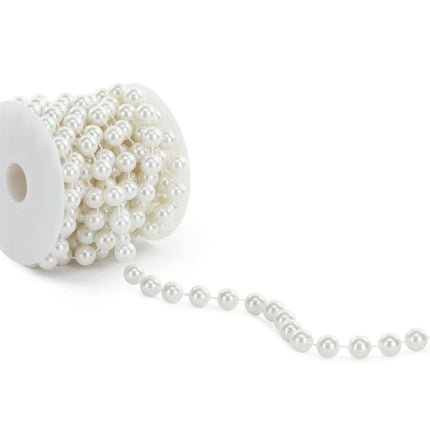 Parelmoeren Lint Wit Parels 5m van Partydeco koop je bij Partywinkel