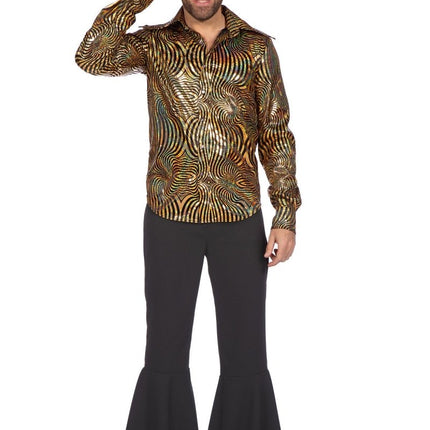 Party blouse disco Goud van Wilbers & Wilbers koop je bij Partywinkel