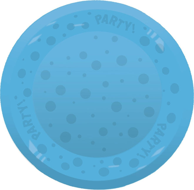 Party Bord Blauw Semi Transparant 21cm van Procos koop je bij Partywinkel