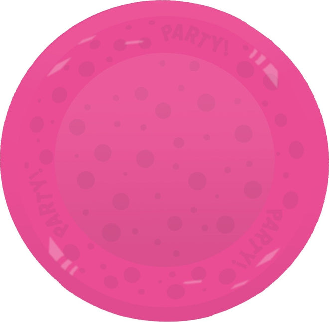Party Bord Neon Roze 21cm van Procos koop je bij Partywinkel