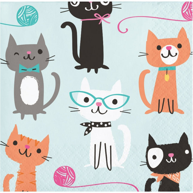 Party Cats Servetten 25cm 16st van Creative Converting koop je bij Partywinkel