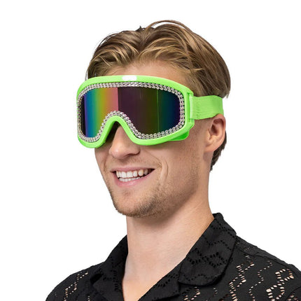 Party skibril Rave neongroen UV van Boland koop je bij Partywinkel