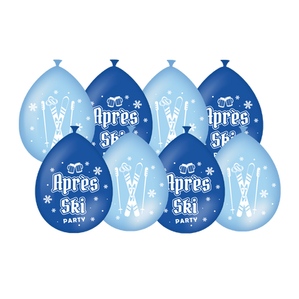Globos Azules Apres Ski 30cm 8pcs