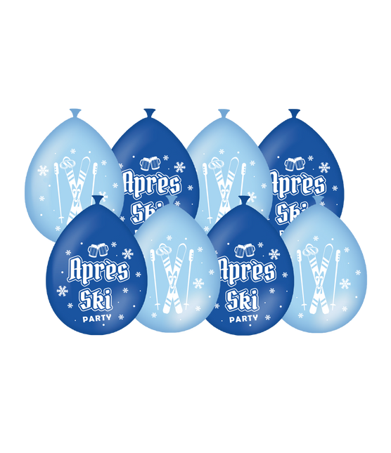 Globos Azules Apres Ski 30cm 8pcs