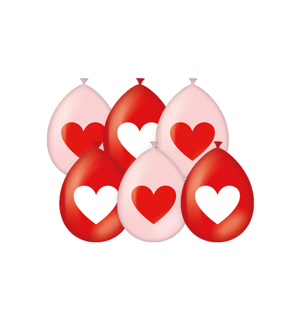 Globos Corazón 30cm 6pcs