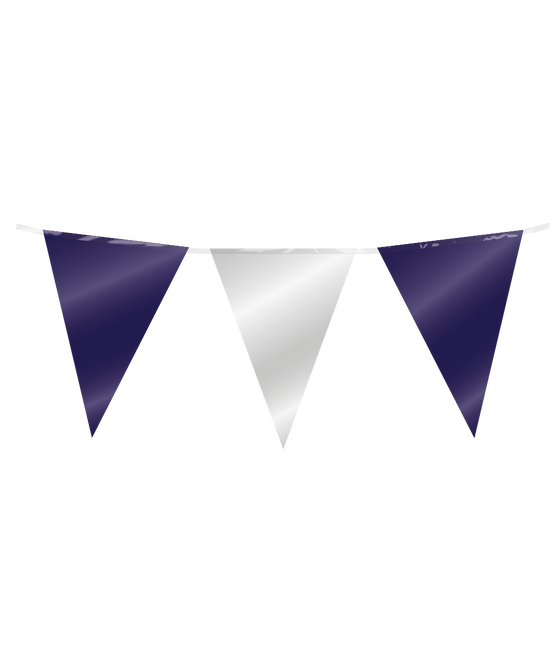 Línea de bandera azul oscuro plata