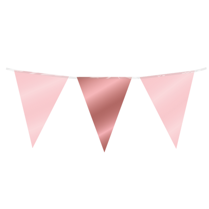 Línea bandera oro rosa