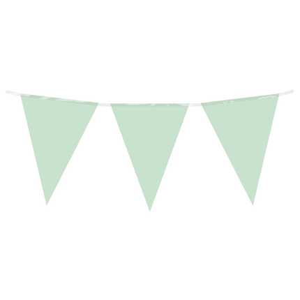 Línea de bandera verde pastel