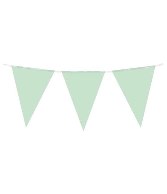Línea de bandera verde pastel