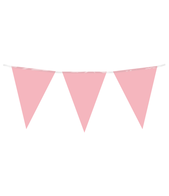 Línea de bandera rosa pastel