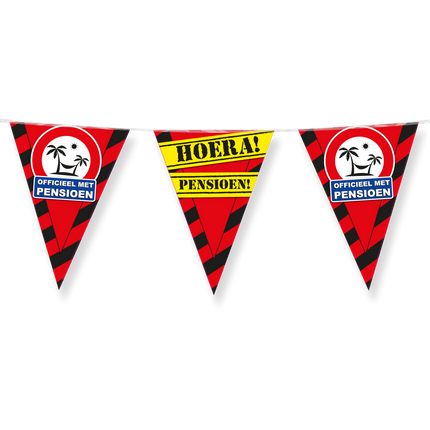 Señal de tráfico de guirnalda de jubilación 10m