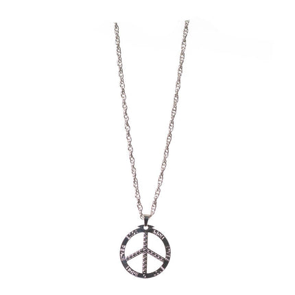Peace Ketting Zilver van Partychimp koop je bij Partywinkel