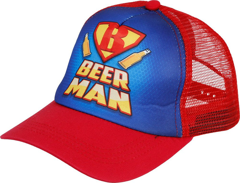 Pet Beer man Blauw Rood van Fiestas Guirca koop je bij Partywinkel