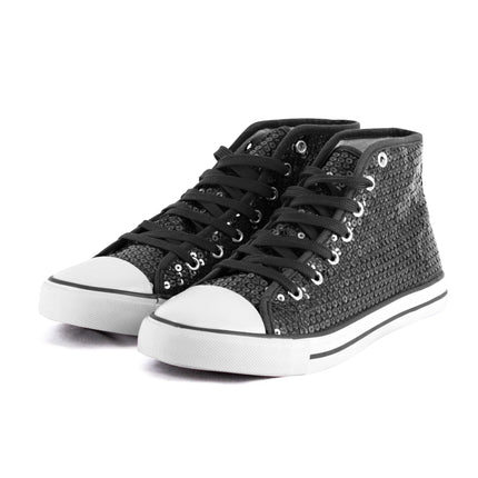 Zapatos negros con lentejuelas