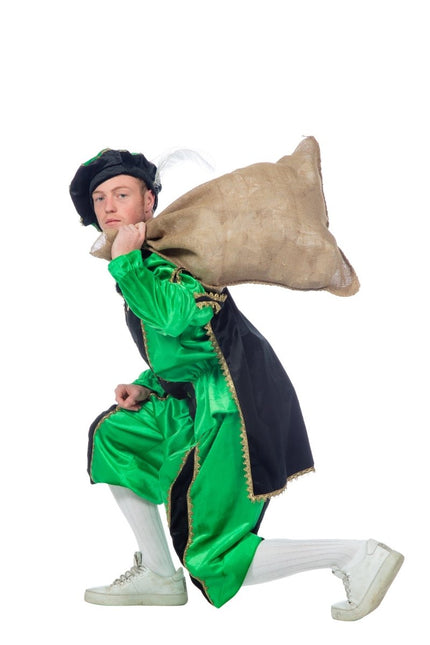 Pietenpak Groen Fluweel van Wilbers & Wilbers koop je bij Partywinkel