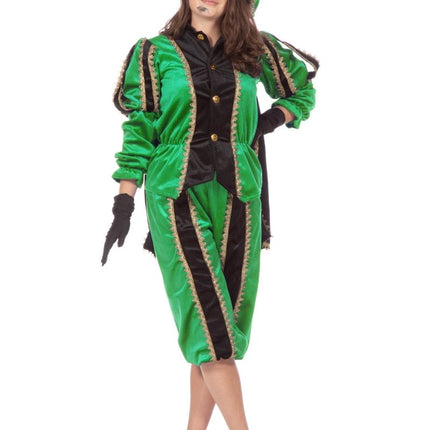 Pietenpak Groen Fluweel van Wilbers & Wilbers koop je bij Partywinkel