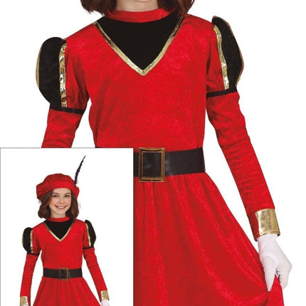 Pietenpak Jurk Kind Rood/Goud van Fiestas Guirca koop je bij Partywinkel