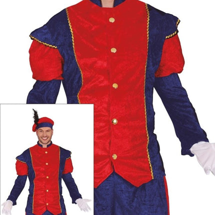 Pietenpak Rood/Blauw van Fiestas Guirca koop je bij Partywinkel