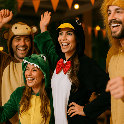 Pinguin Onesie Zwart Wit van Partychimp koop je bij Partywinkel
