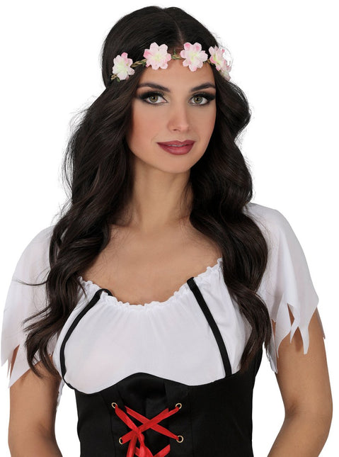 Pink flower crown van Fiestas Guirca koop je bij Partywinkel