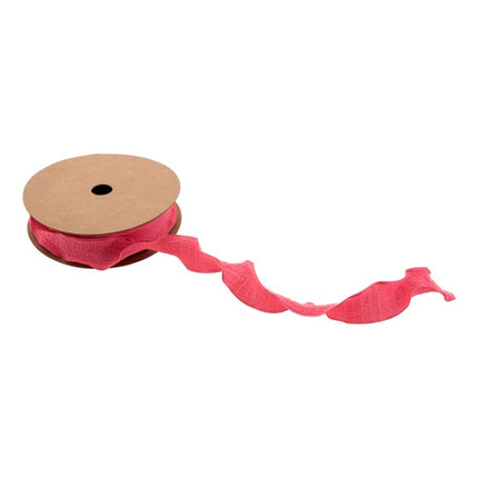 CINTA ARRUGADA ROSA DAMA 2,5 CM X 10 M