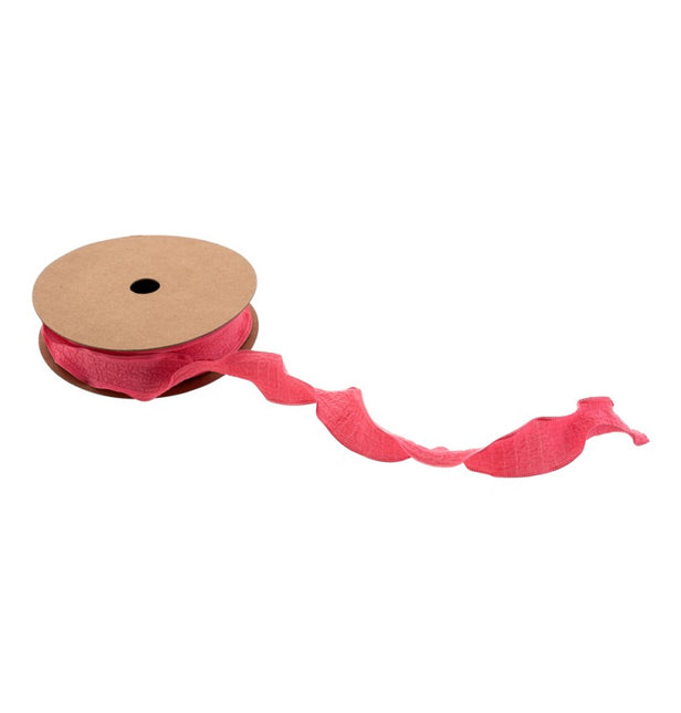CINTA ARRUGADA ROSA DAMA 2,5 CM X 10 M