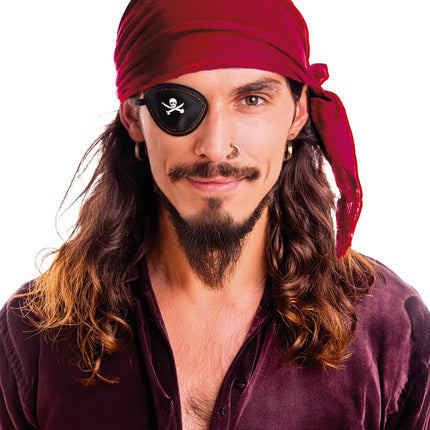 Piraat Hoofdband Bordeaux Rood - Partywinkel - 8434077272473