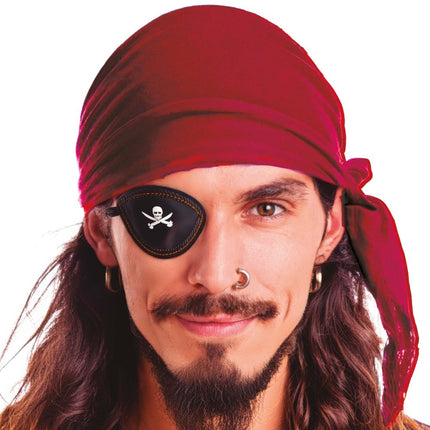 Piraat Hoofdband Bordeaux Rood - Partywinkel - 8434077272473