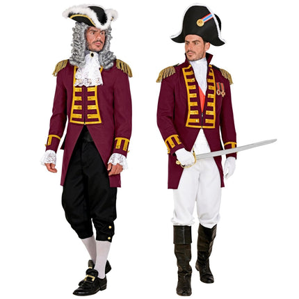 Piraat Jas Bordeaux Rood Heren van Widmann koop je bij Partywinkel