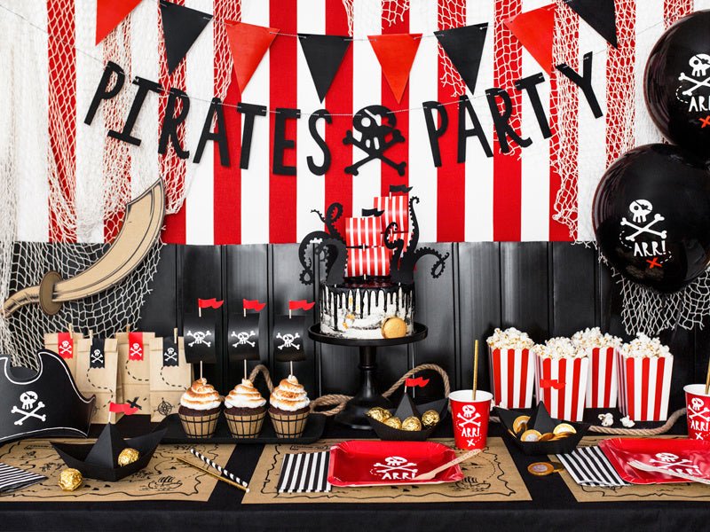 Piraten Borden 20cm 6st van Partydeco koop je bij Partywinkel